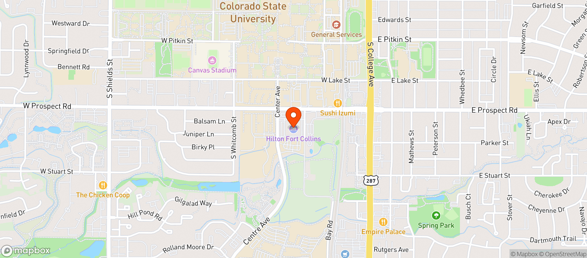Map showing Hilton
