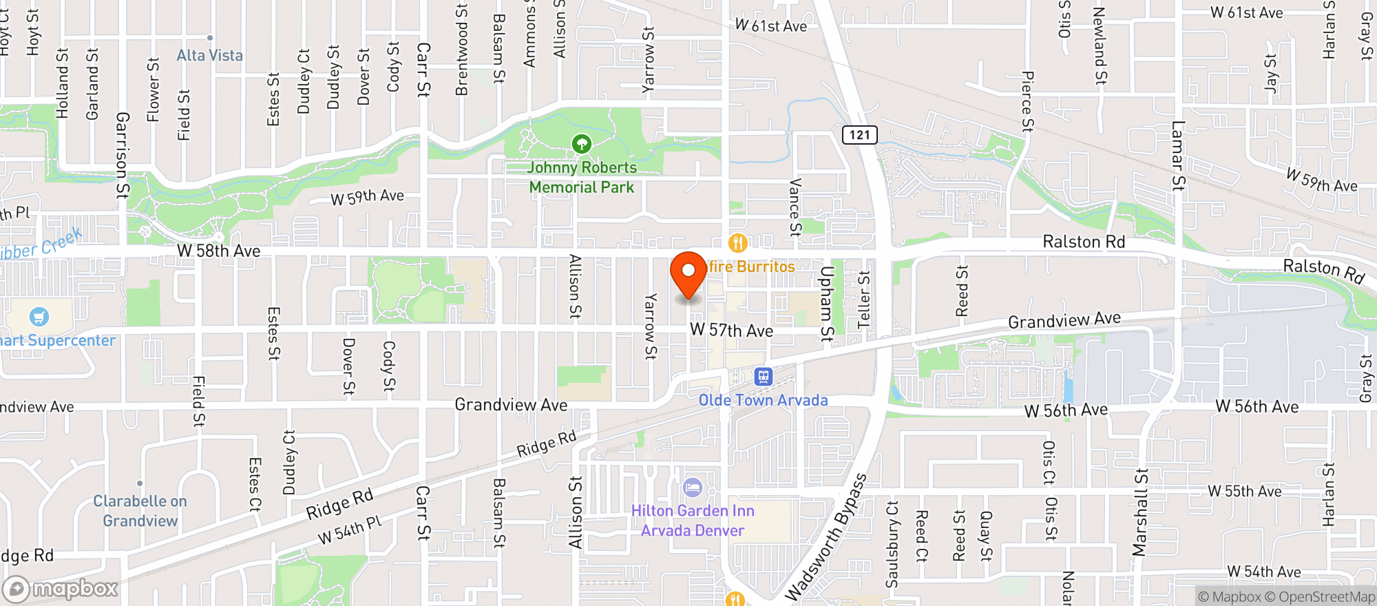 Map showing Elks Lodge