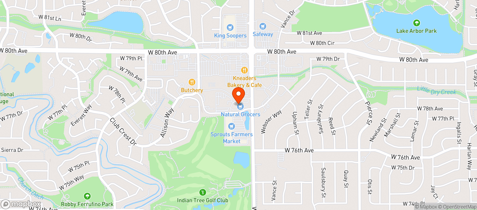 Map showing Natural Grocers by Vitamin Cottage - Natural Grocers by VC_Northwest (NW) - 00530009