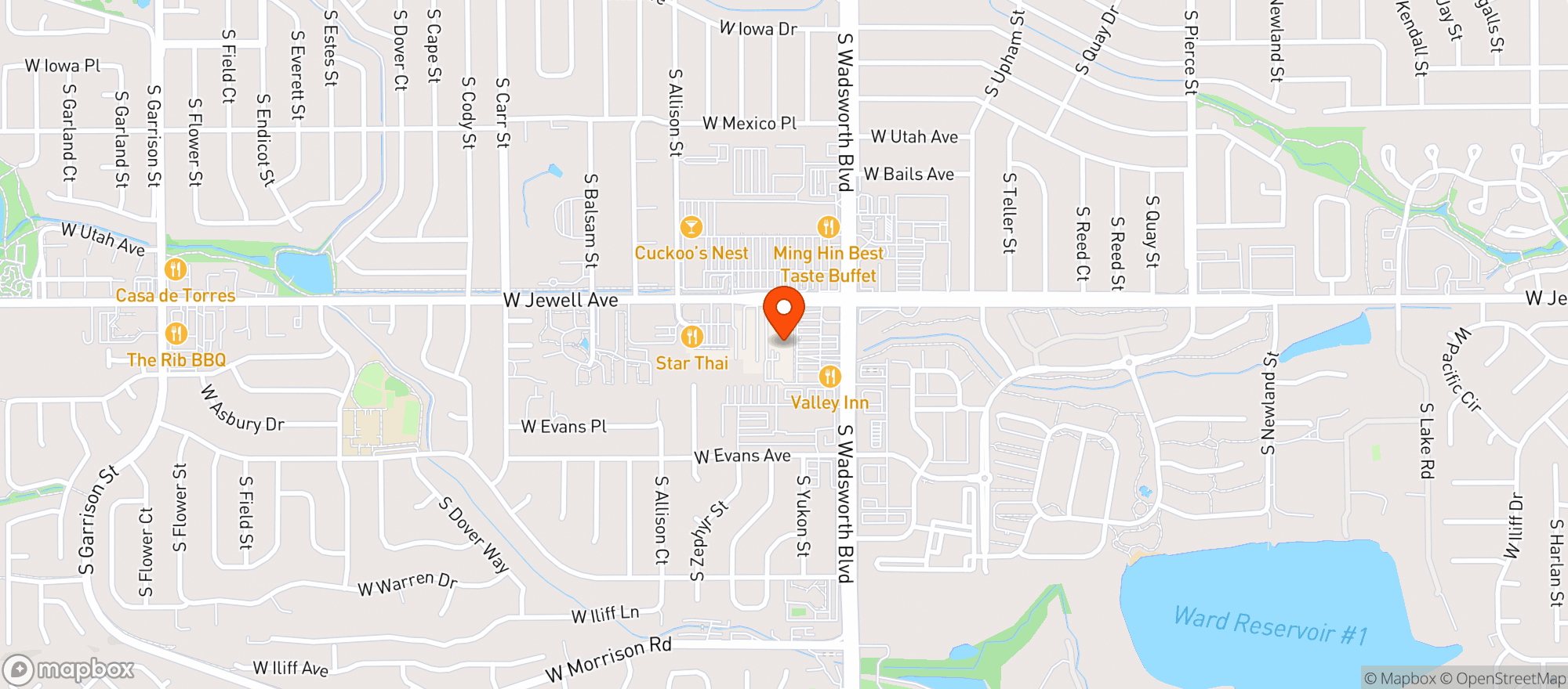 Map showing Kroger King Soopers