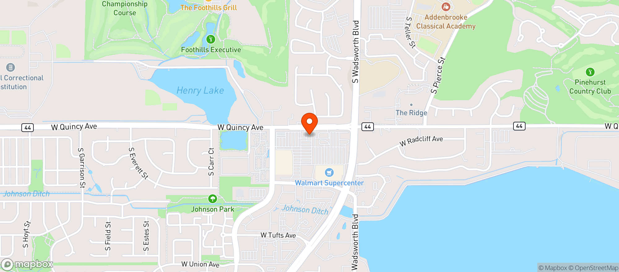 Map showing Native Roots Apothecary - Littleton - Rec