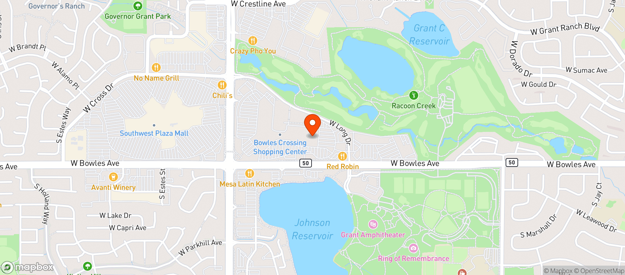 Map showing Amc Theatres Bowles Cro #6530