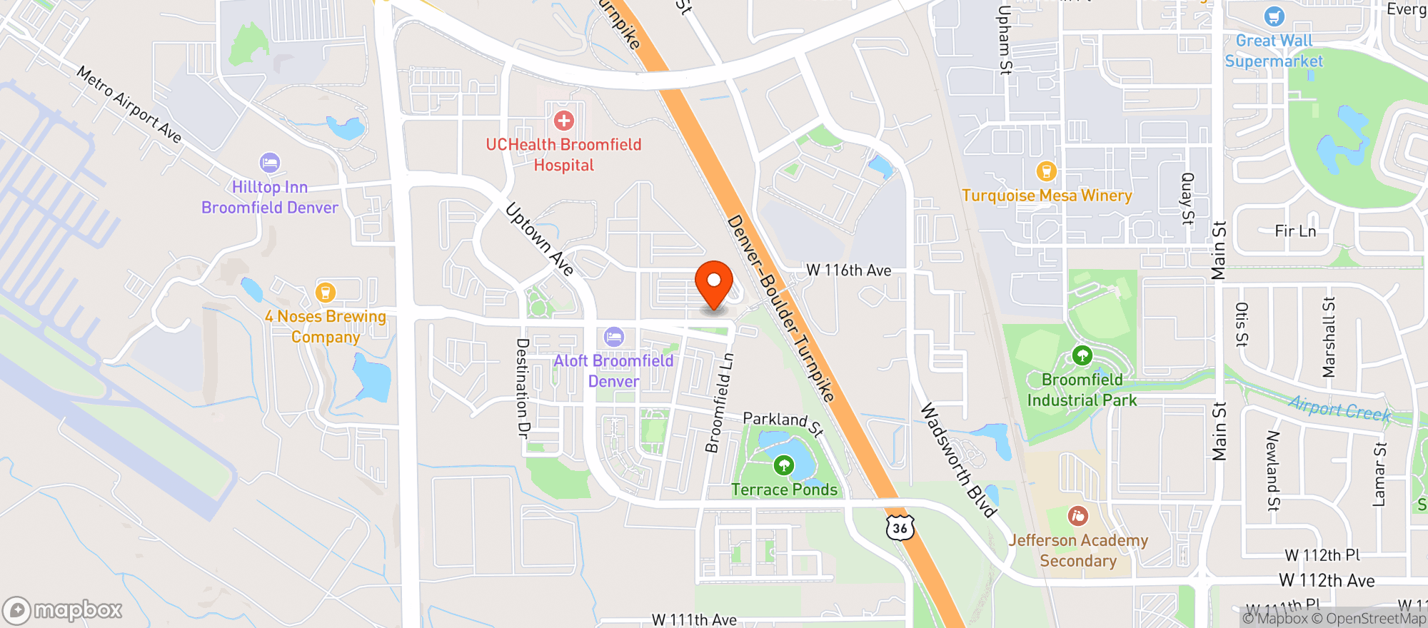 Map showing Hickory & Ash