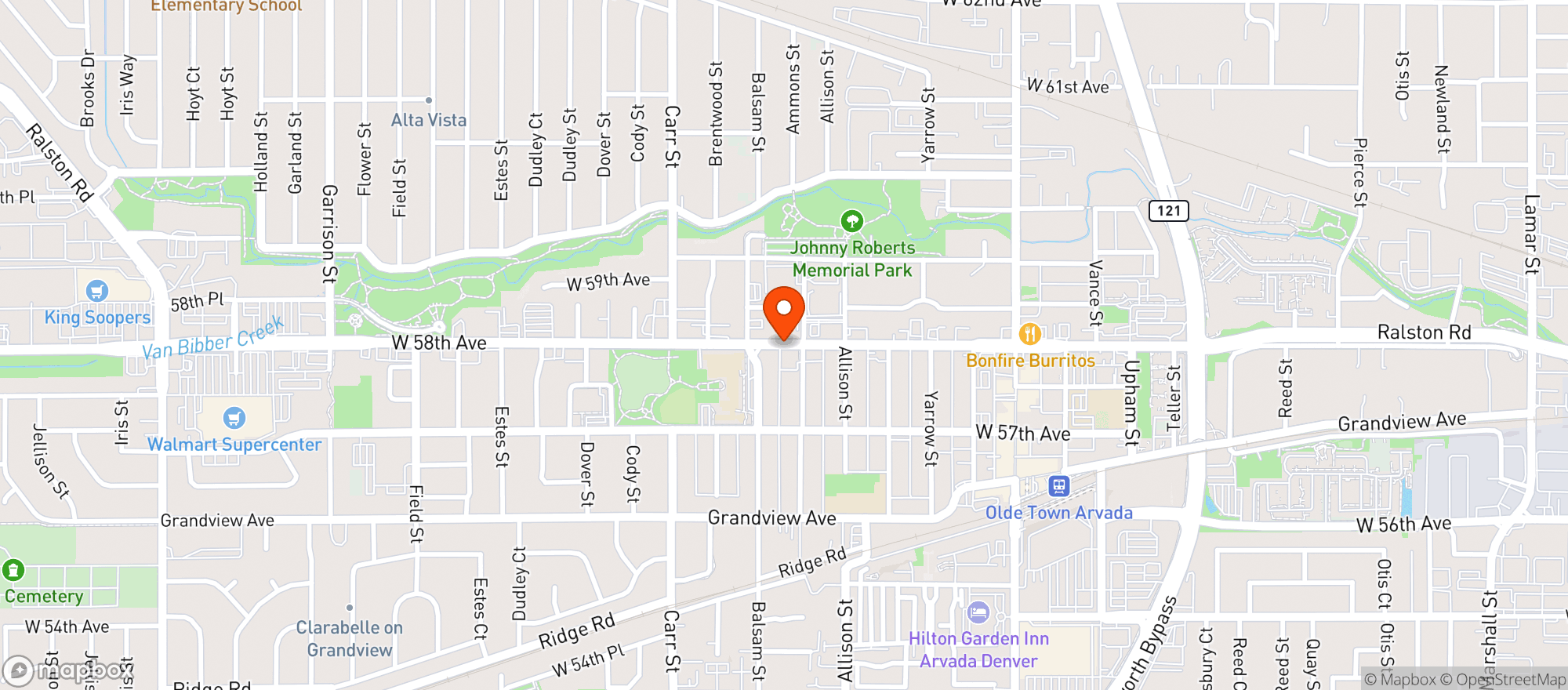 Map showing Safeway