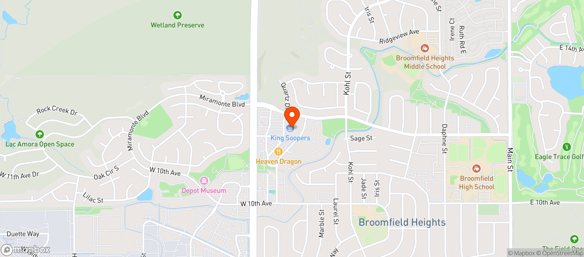 Map showing Kroger King Soopers