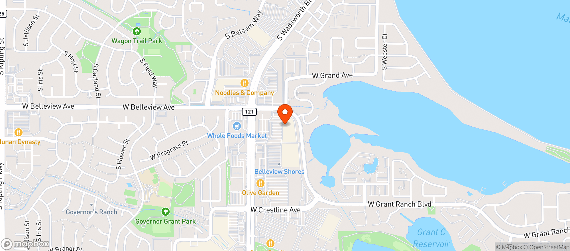 Map showing Total Wine & More - Lakewood