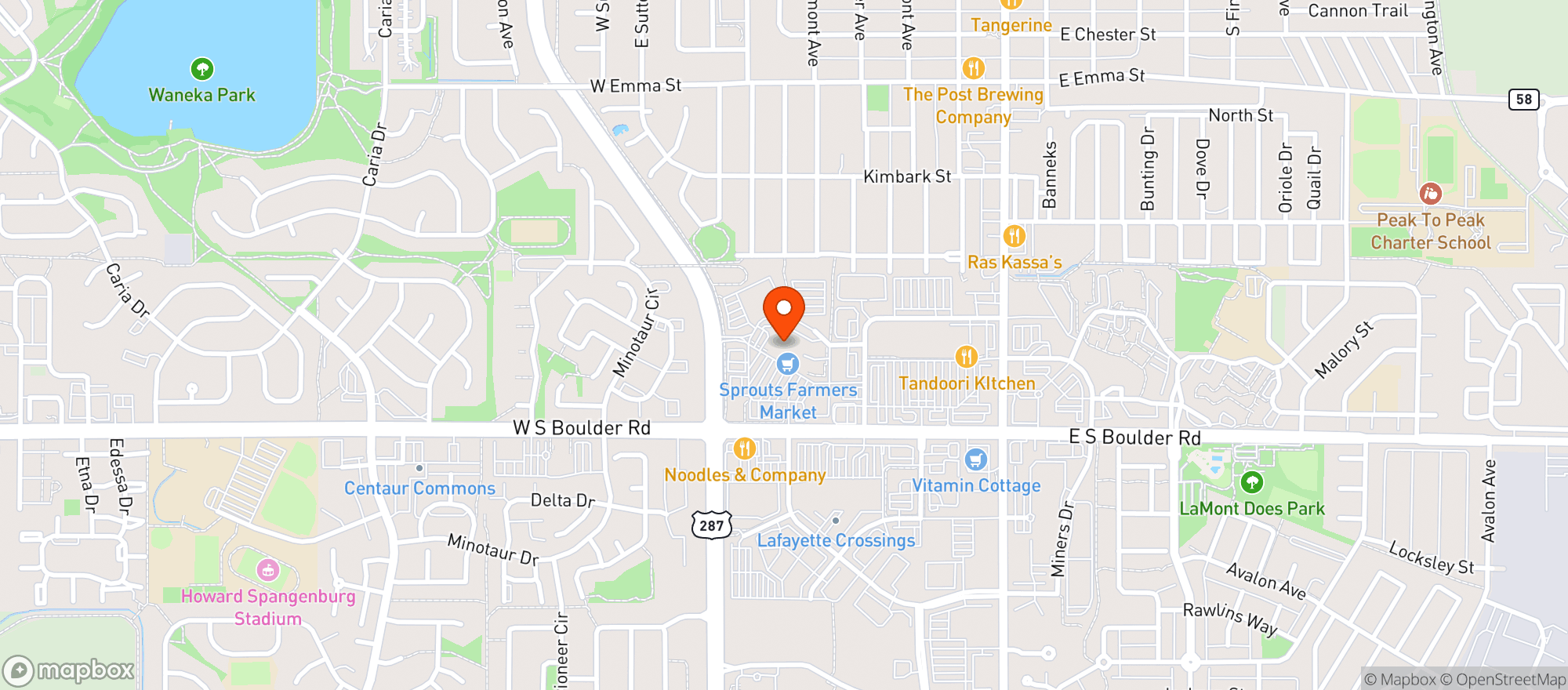 Map showing Sprouts Farmers Market