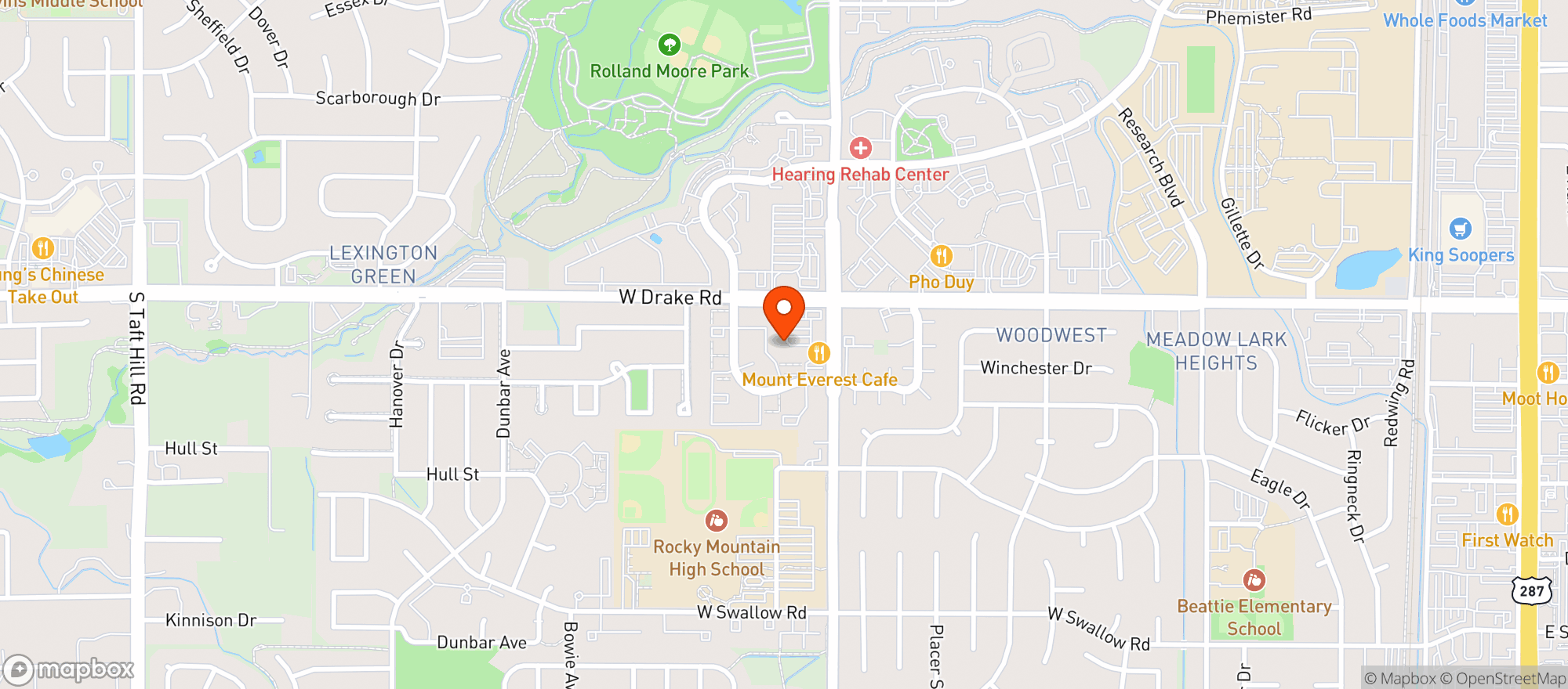 Map showing Ram Liquors
