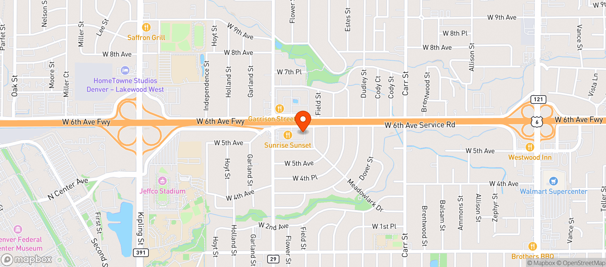 Map showing G 6 Liquors