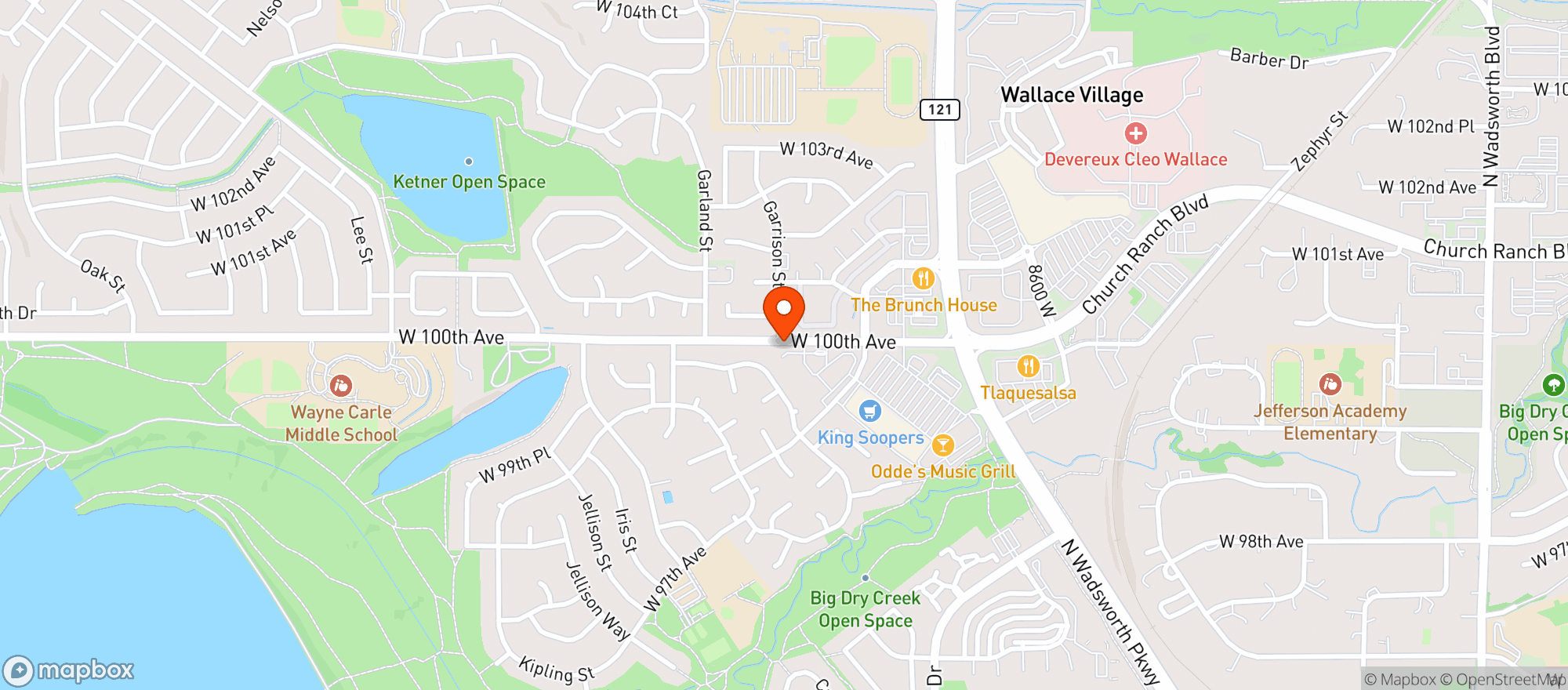 Map showing Westbrook Wine & Spirits