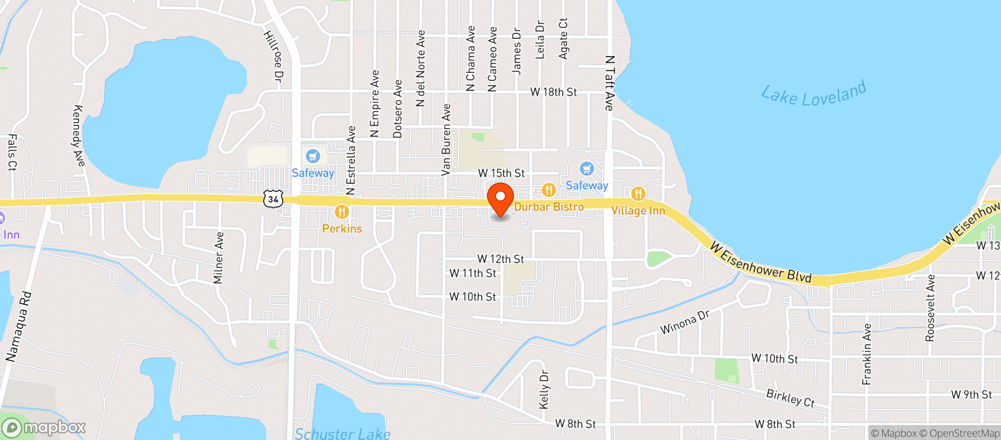 Map showing Eisenhower Wine & Spirits