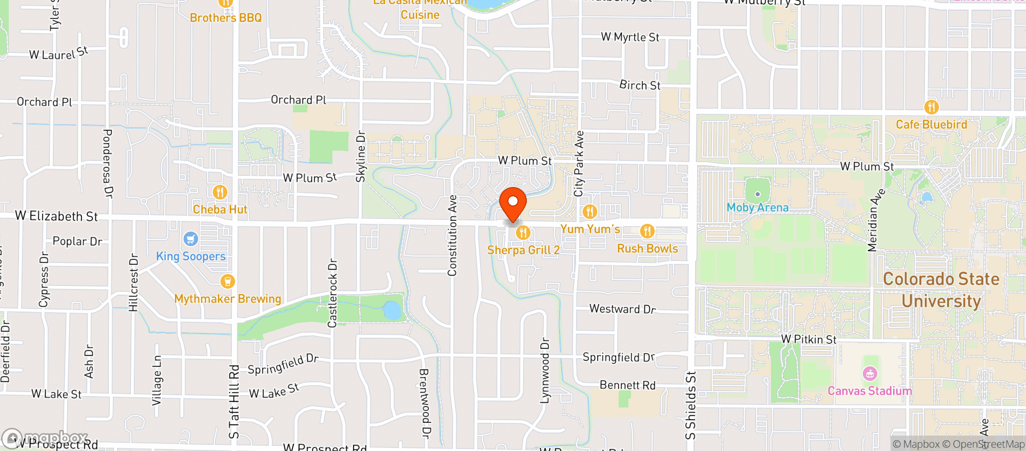Map showing C & C Liquor