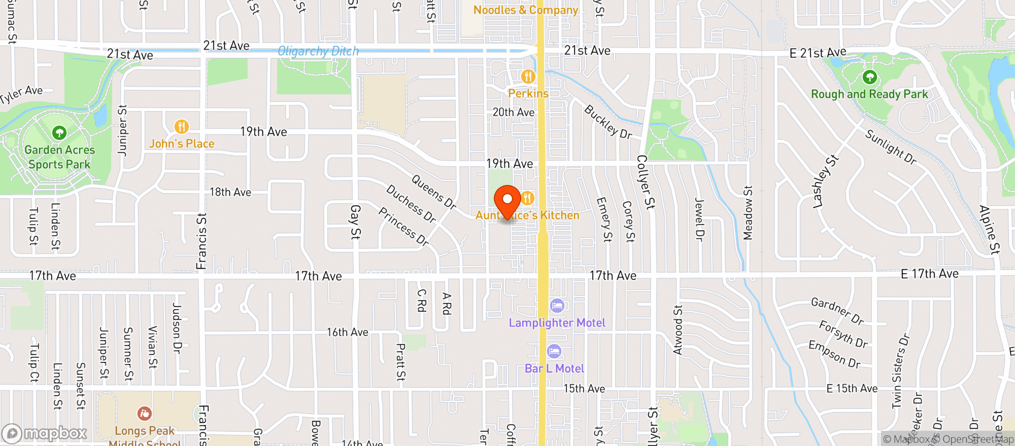 Map showing Natural Grocers by Vitamin Cottage - Natural Grocers by VC_Longmont (LM) - 00530014