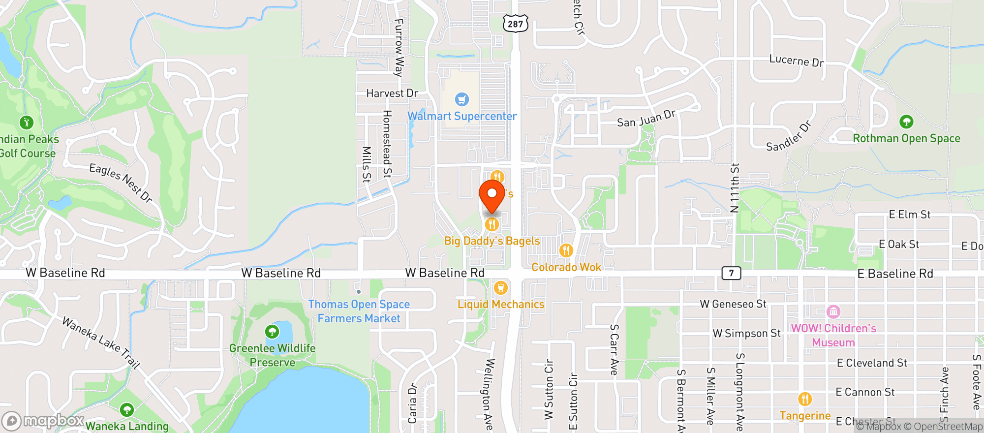 Map showing Al's Black Diamond Liquor