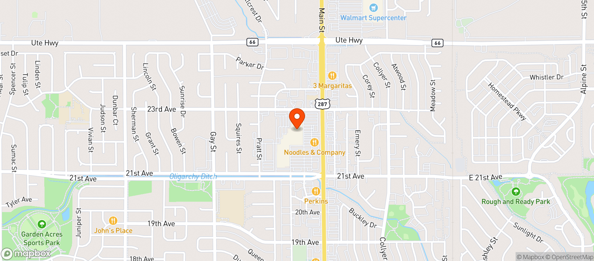 Map showing Kroger King Soopers