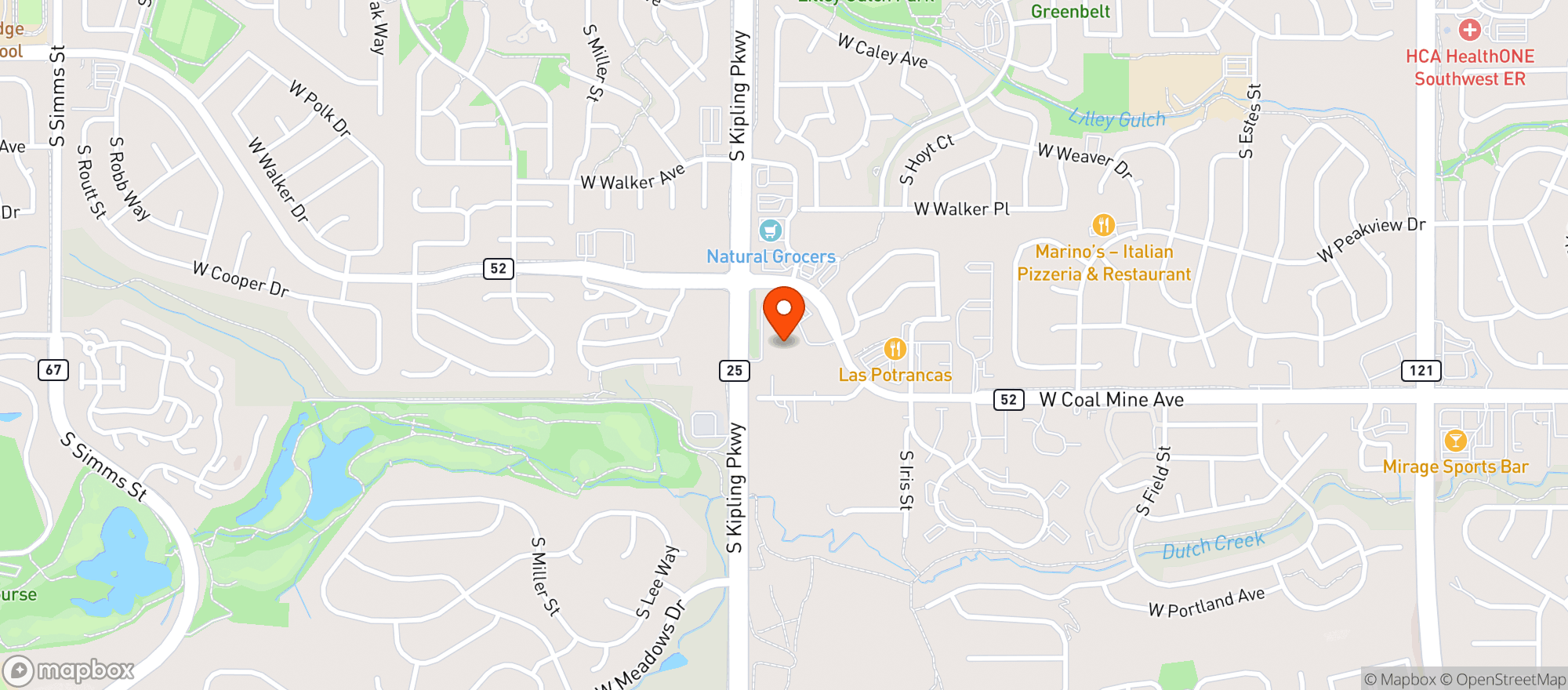 Map showing West Littleton Emergency Room