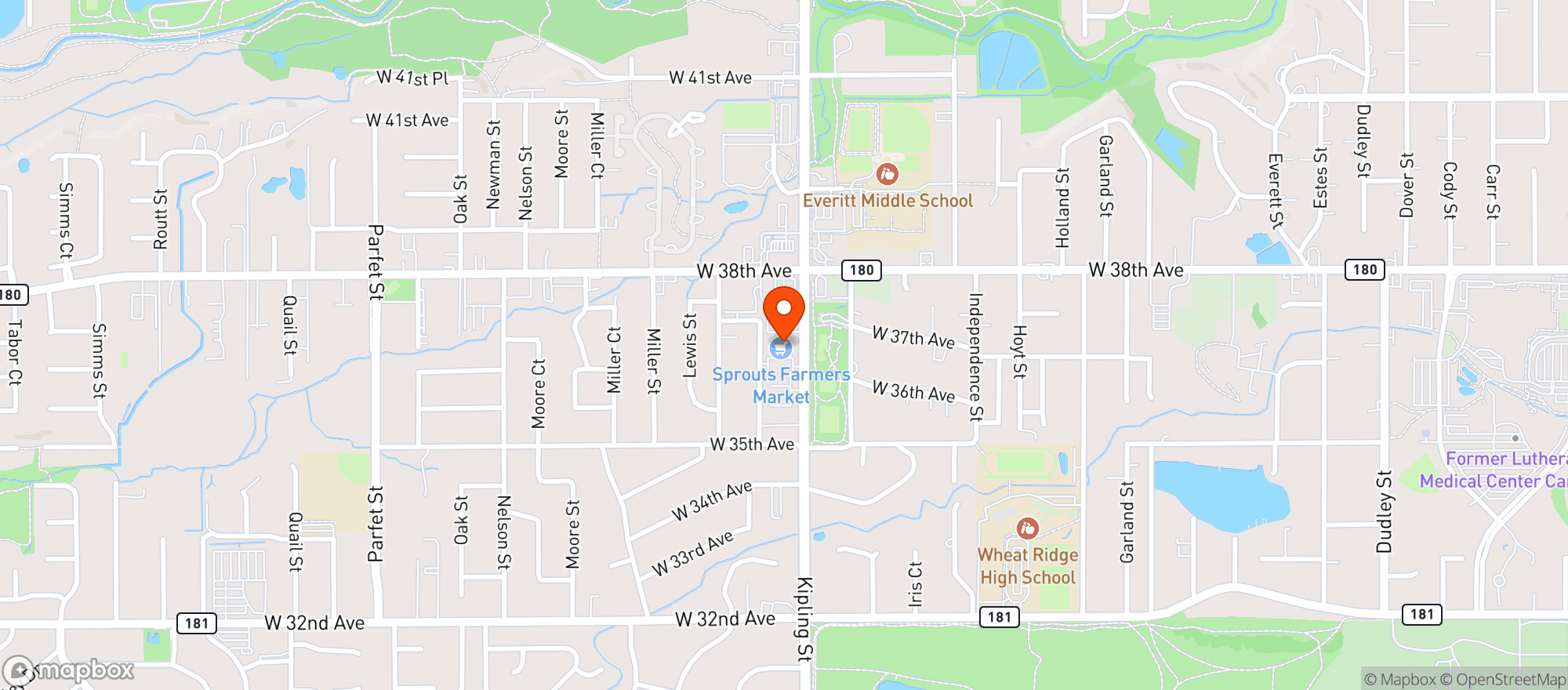 Map showing Sprouts Farmers Market