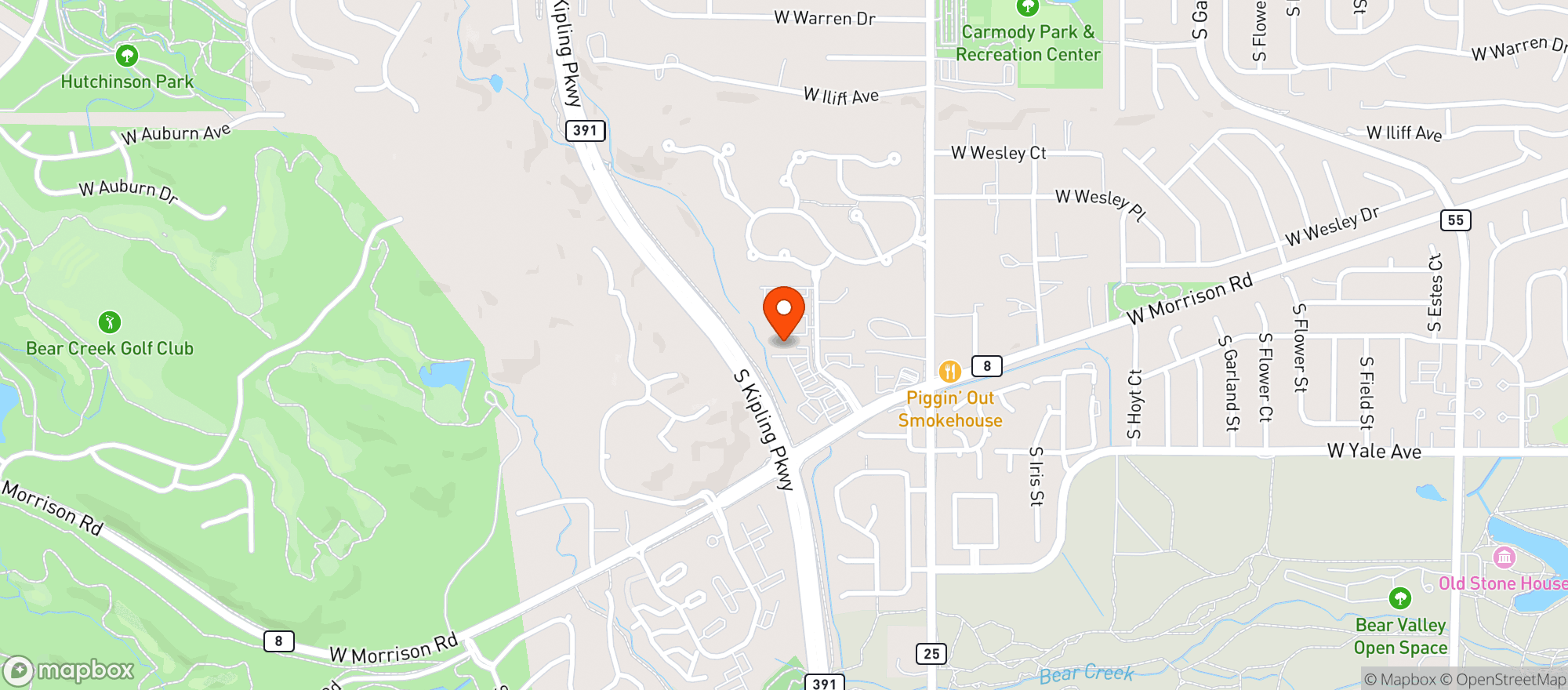 Map showing Green Mountain Beer Company