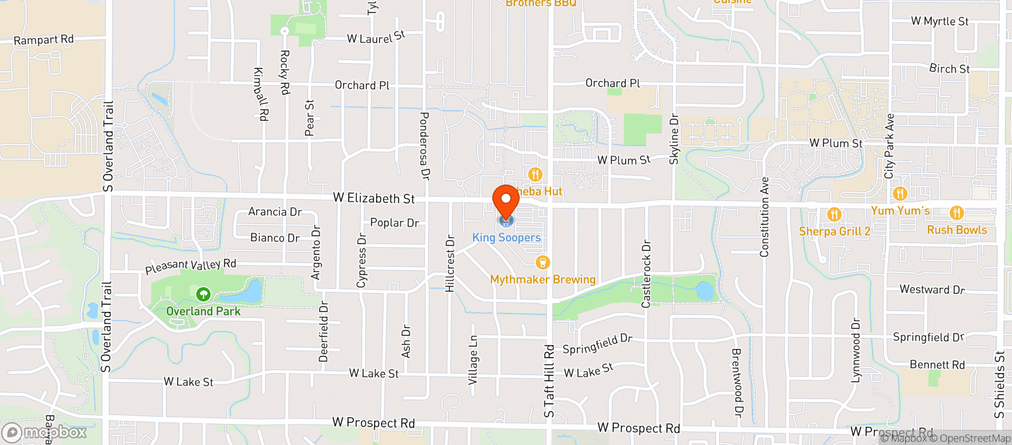 Map showing Saddle Up Liquors