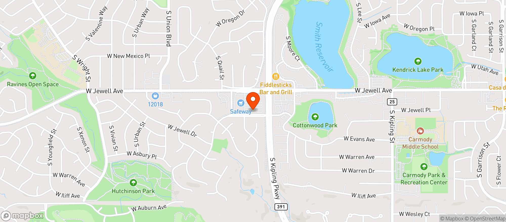 Map showing Atlas Wine & Spirits