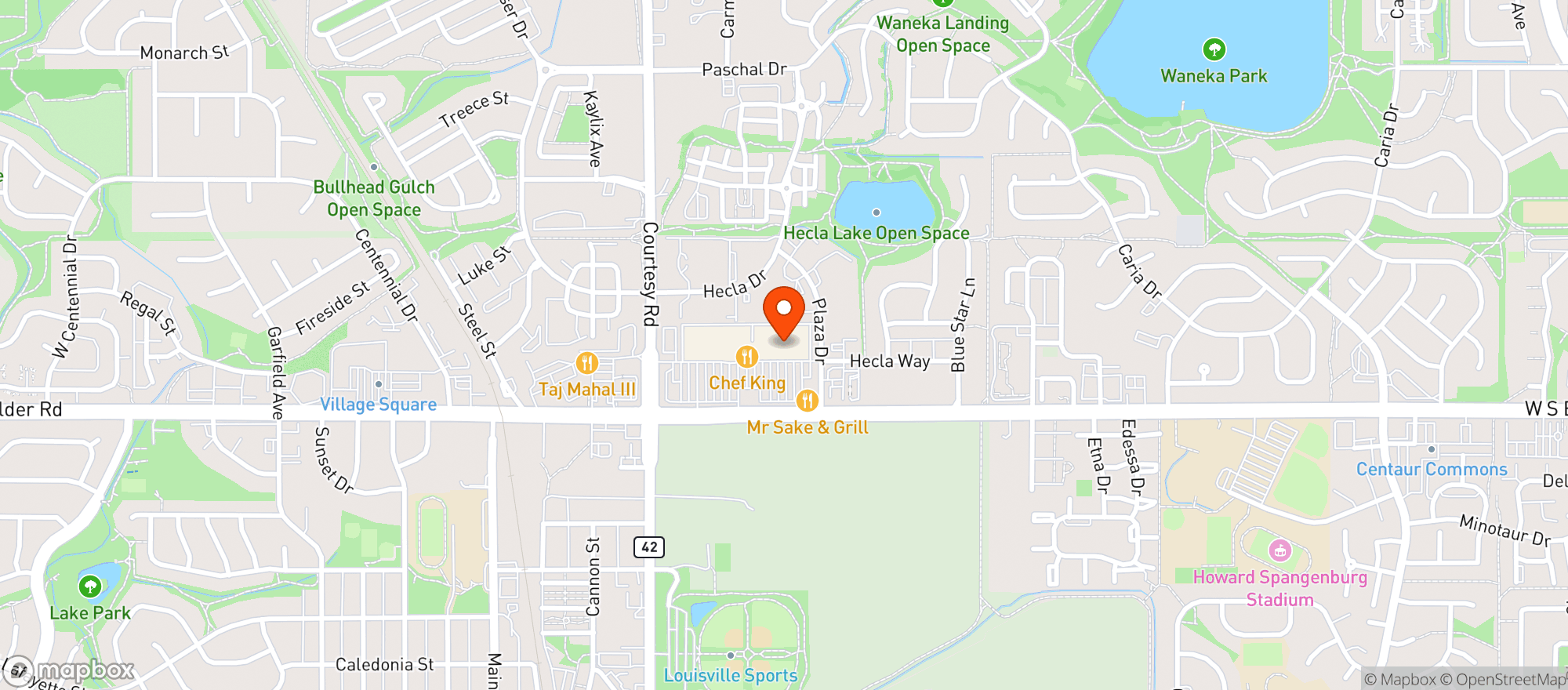 Map showing Kroger King Soopers