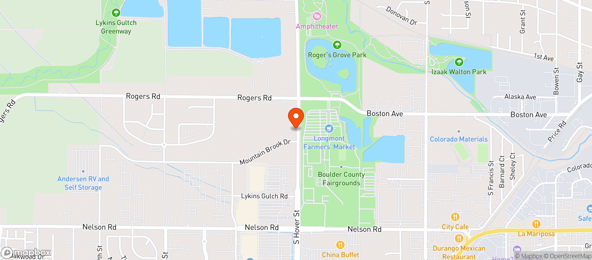 Map showing Target - Longmont