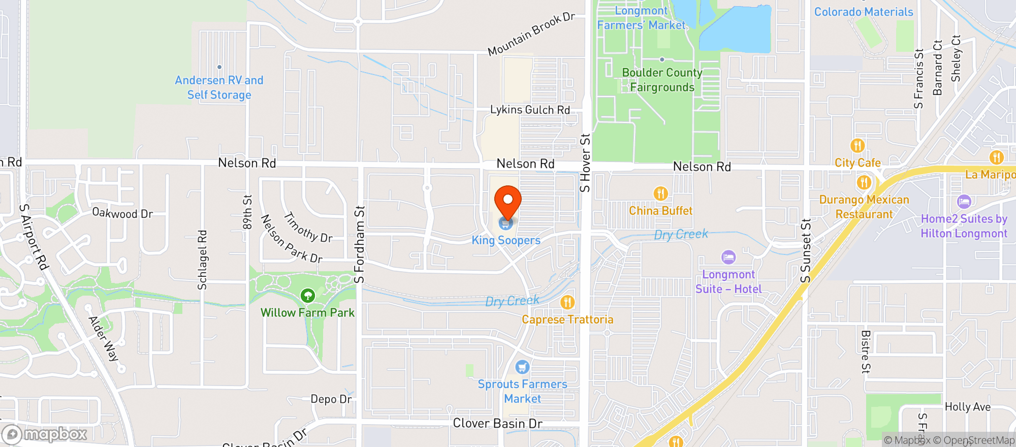 Map showing Kroger King Soopers
