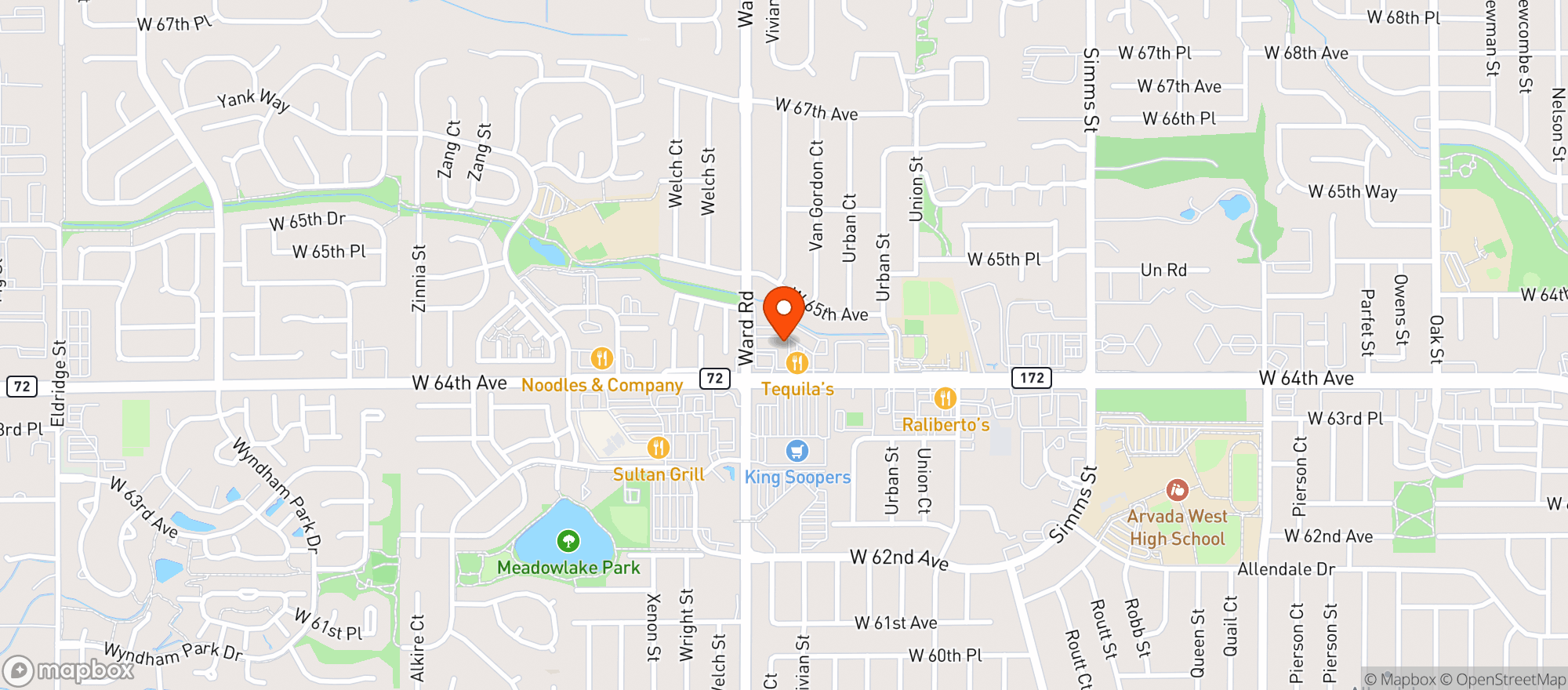 Map showing Ralston Lounge