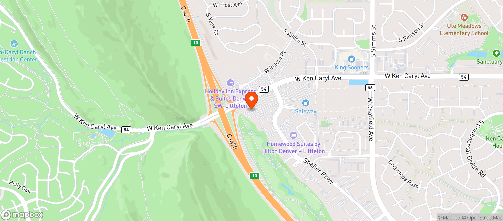 Map showing Safeway