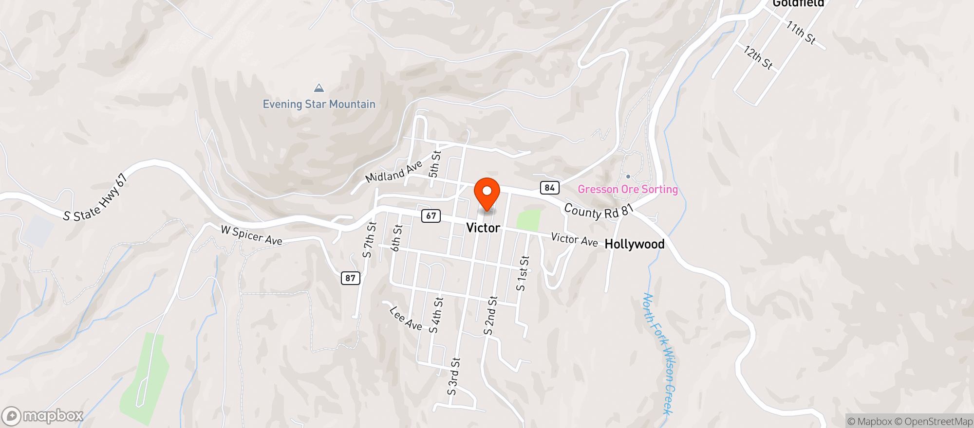 Map showing Claim Jumper