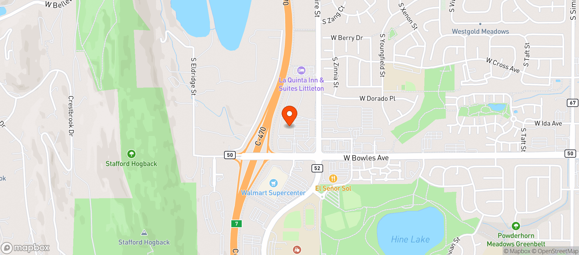 Map showing Tipsy's Liquor World