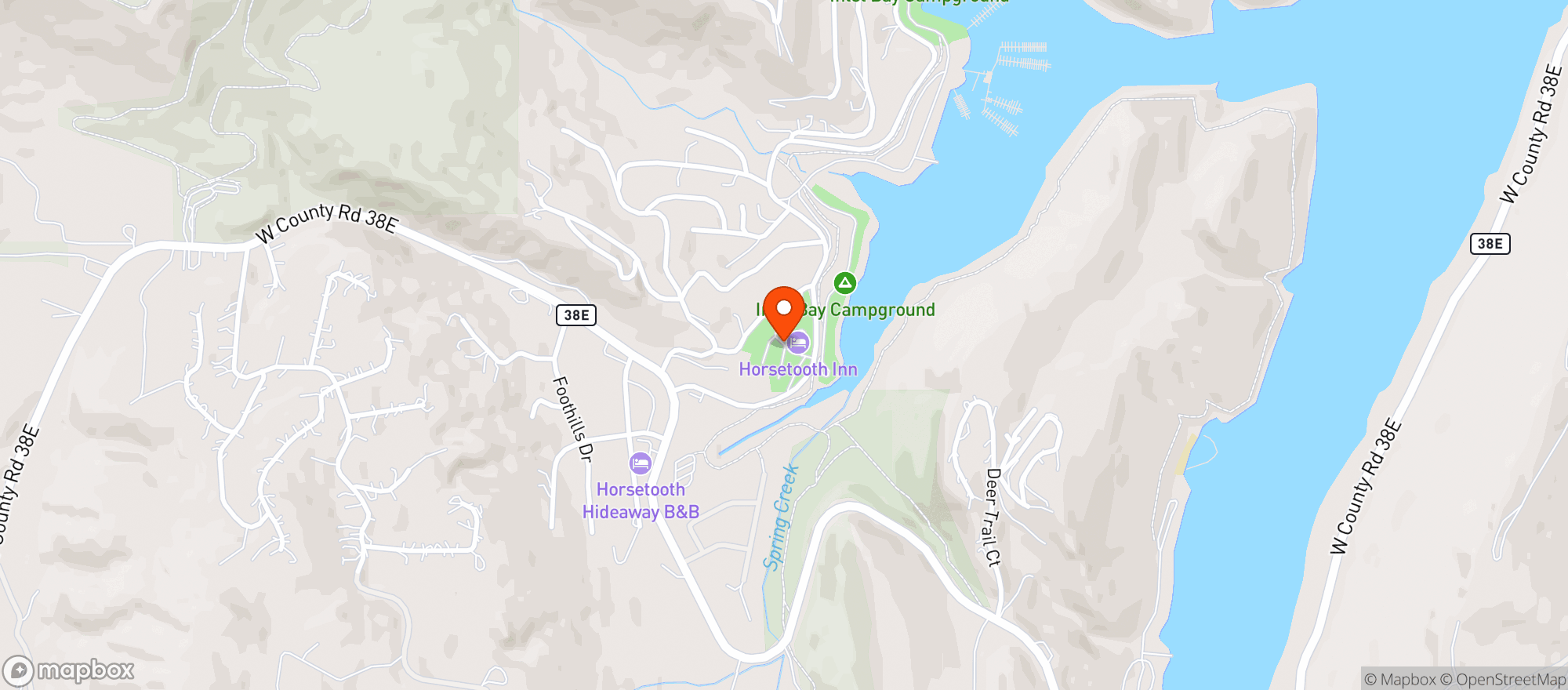 Map showing Horsetooth Store & Gas #7349192