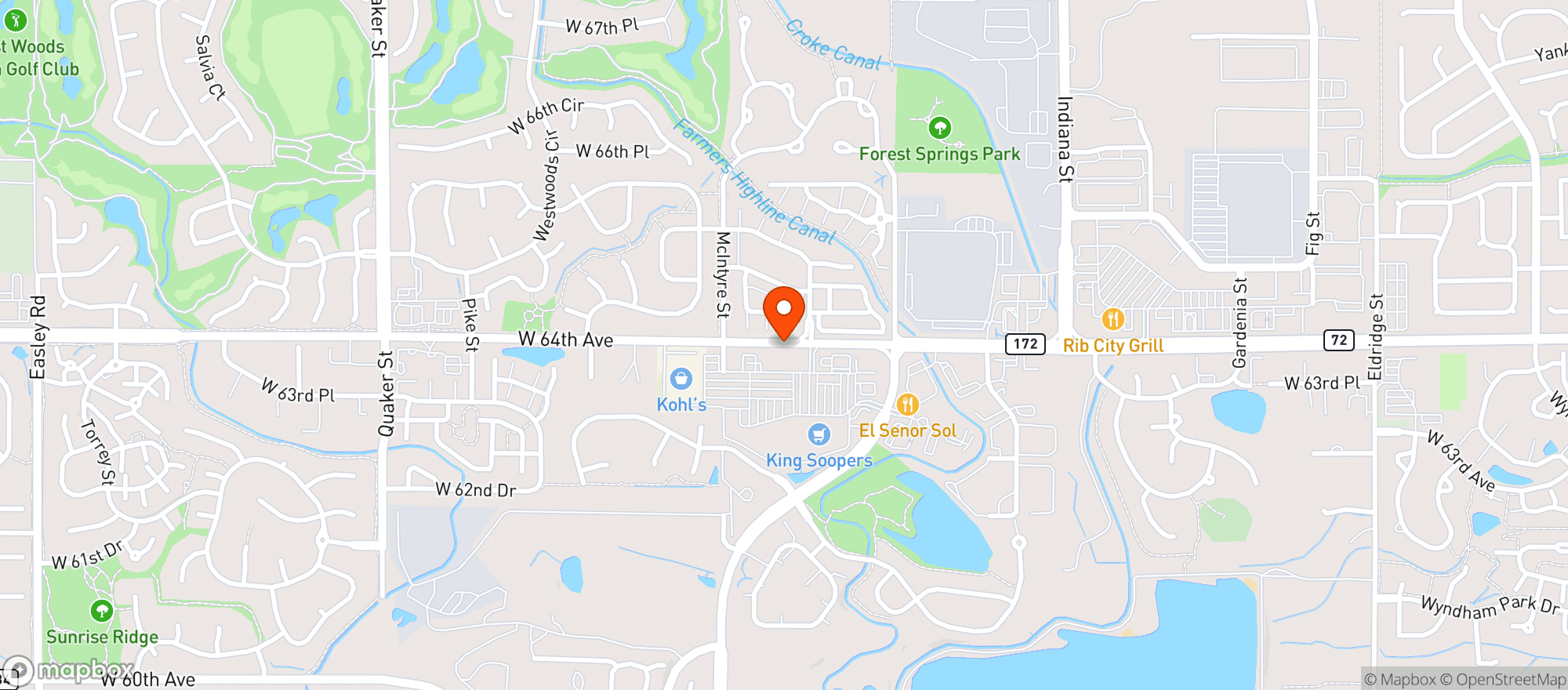 Map showing Takiza Taco & Tequila Bar
