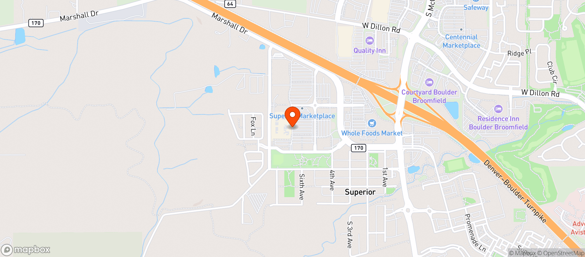 Map showing Target - Superior