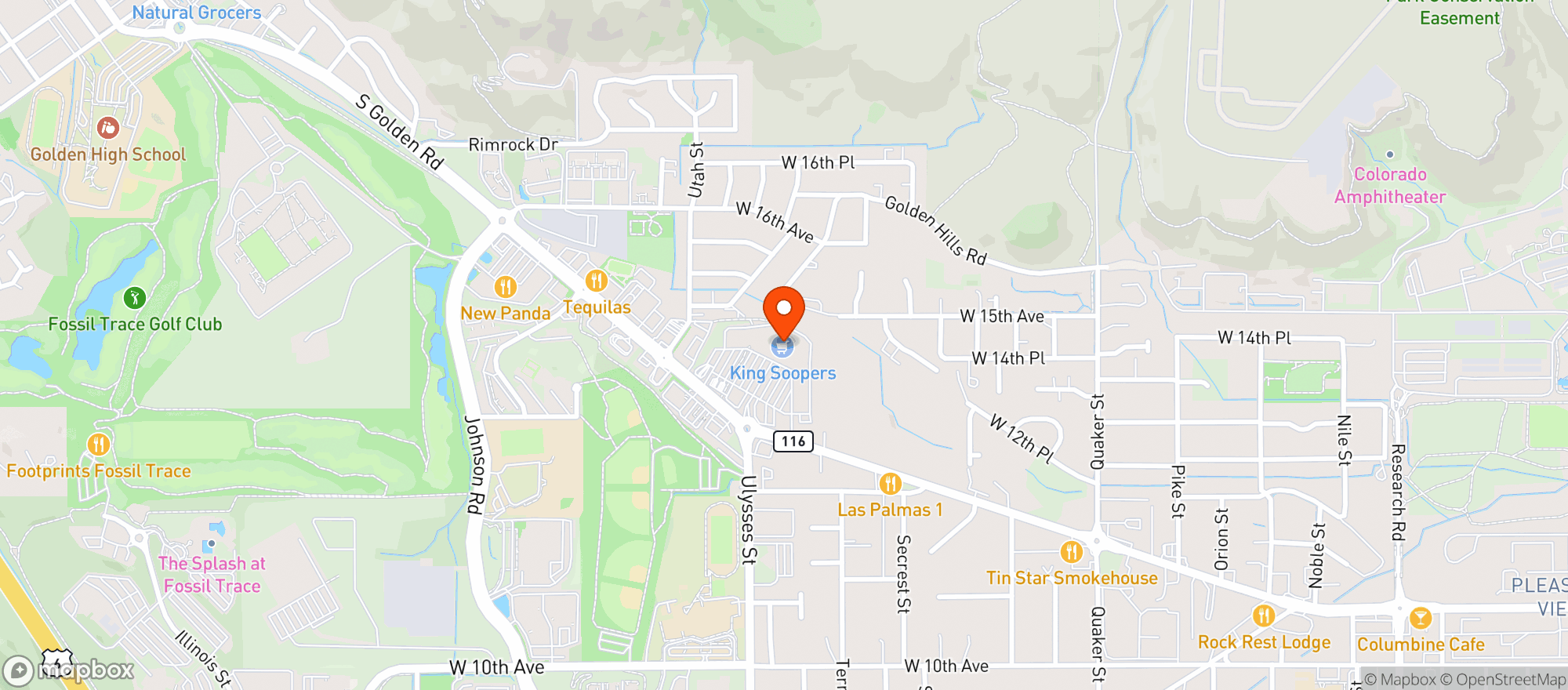 Map showing Kroger King Soopers