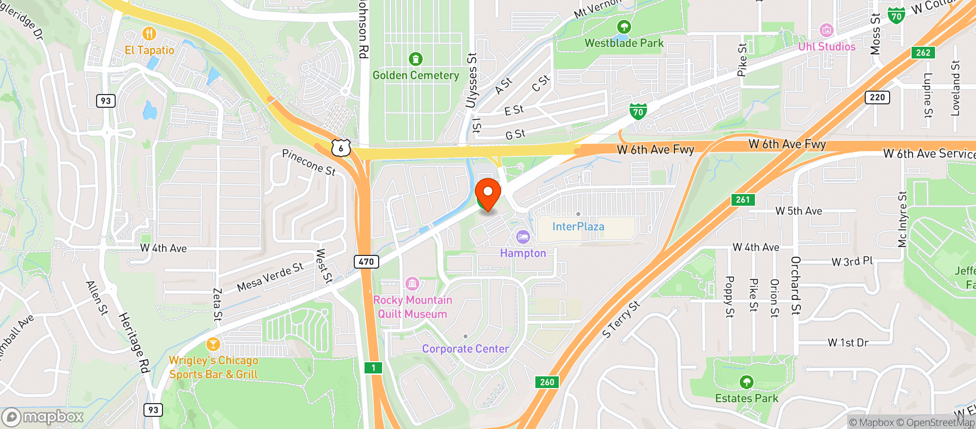 Map showing Social Cannabis Dispensary Golden