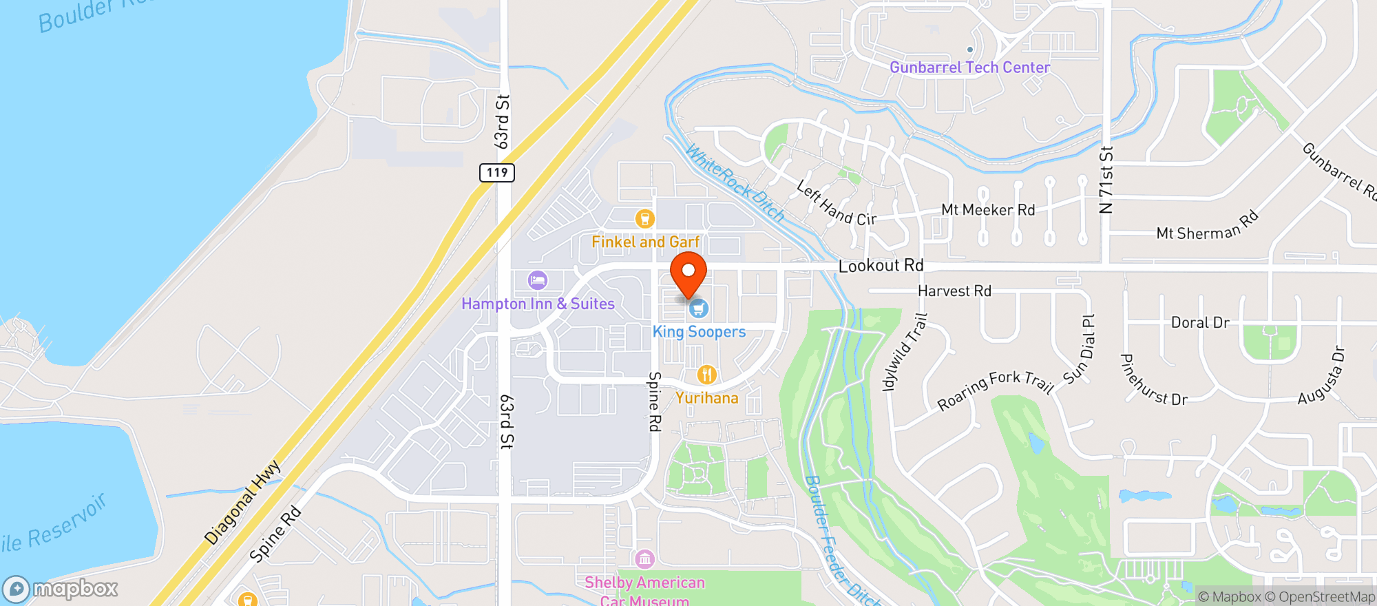 Map showing Kroger King Soopers