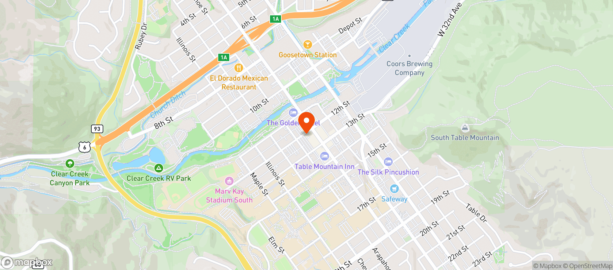 Map showing Trailhead Taphouse & Kitchen