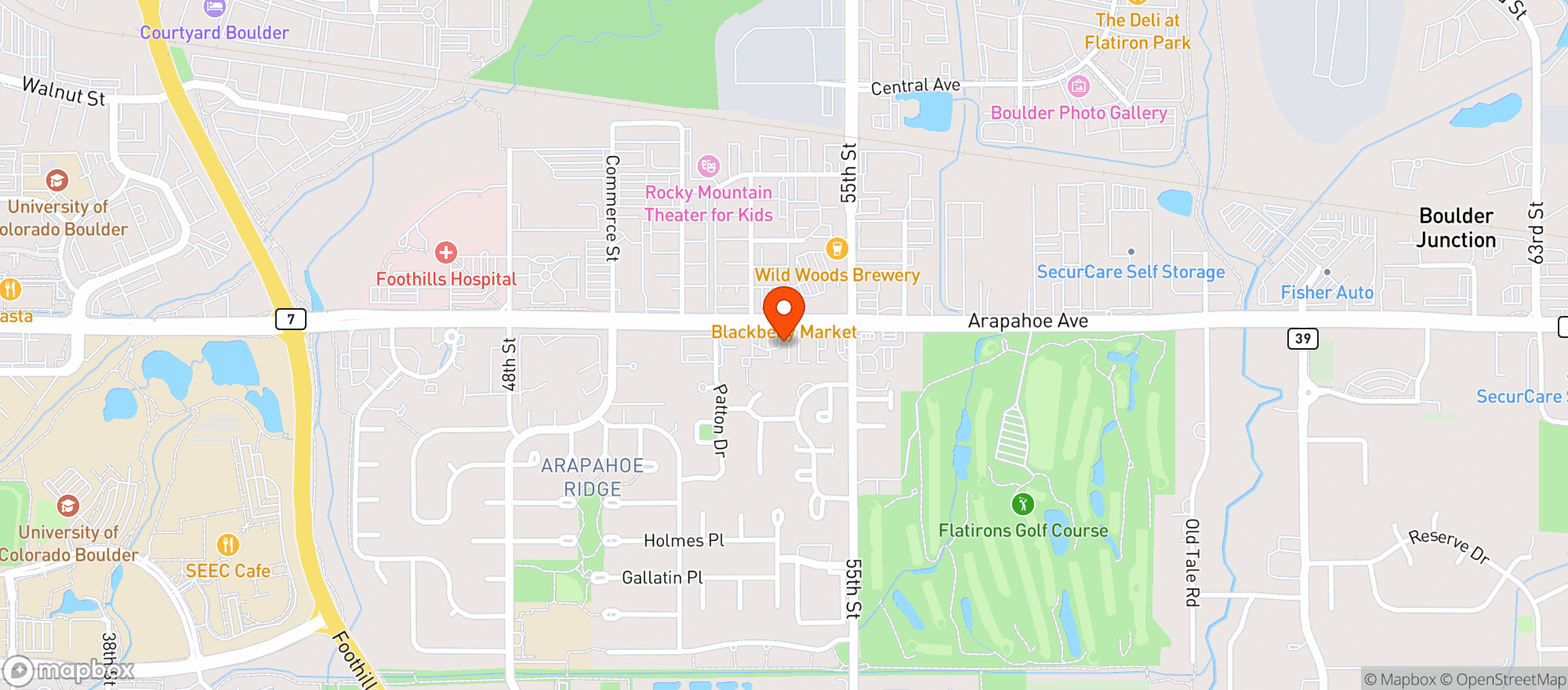 Map showing Boulder Built 