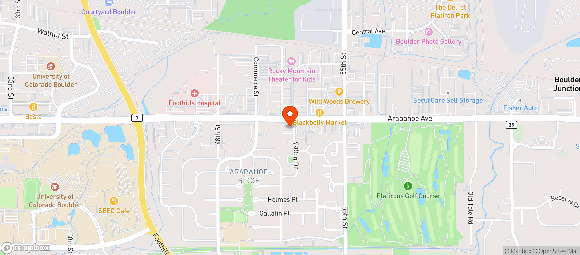 Map showing The Dispensary - Boulder