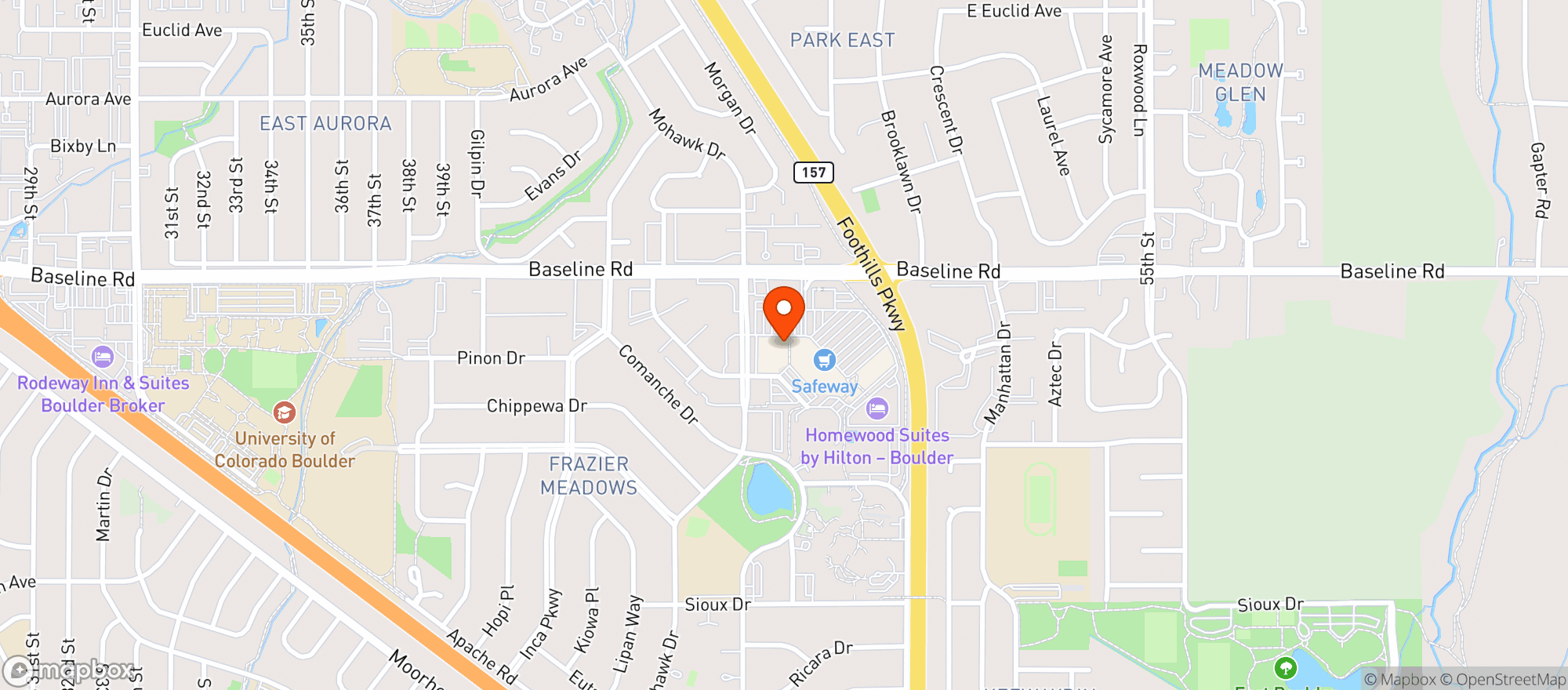 Map showing Baileys Wine and Spirits