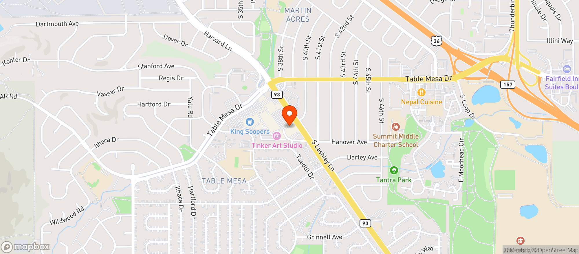 Map showing Whole Foods Market