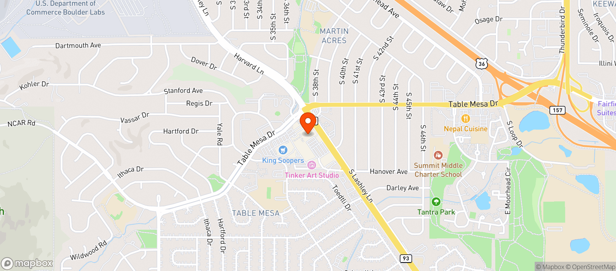 Map showing Siren Cocktail Bar