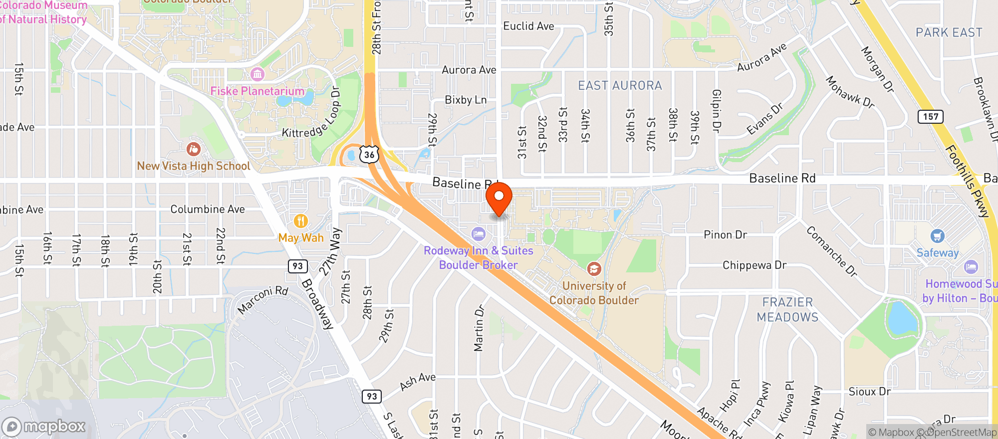 Map showing WILLIAMS VILLAGE LIQUOR