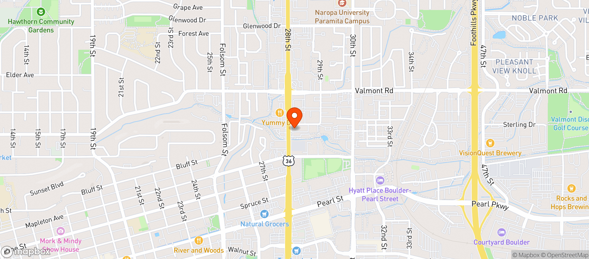 Map showing A-OK Liquors