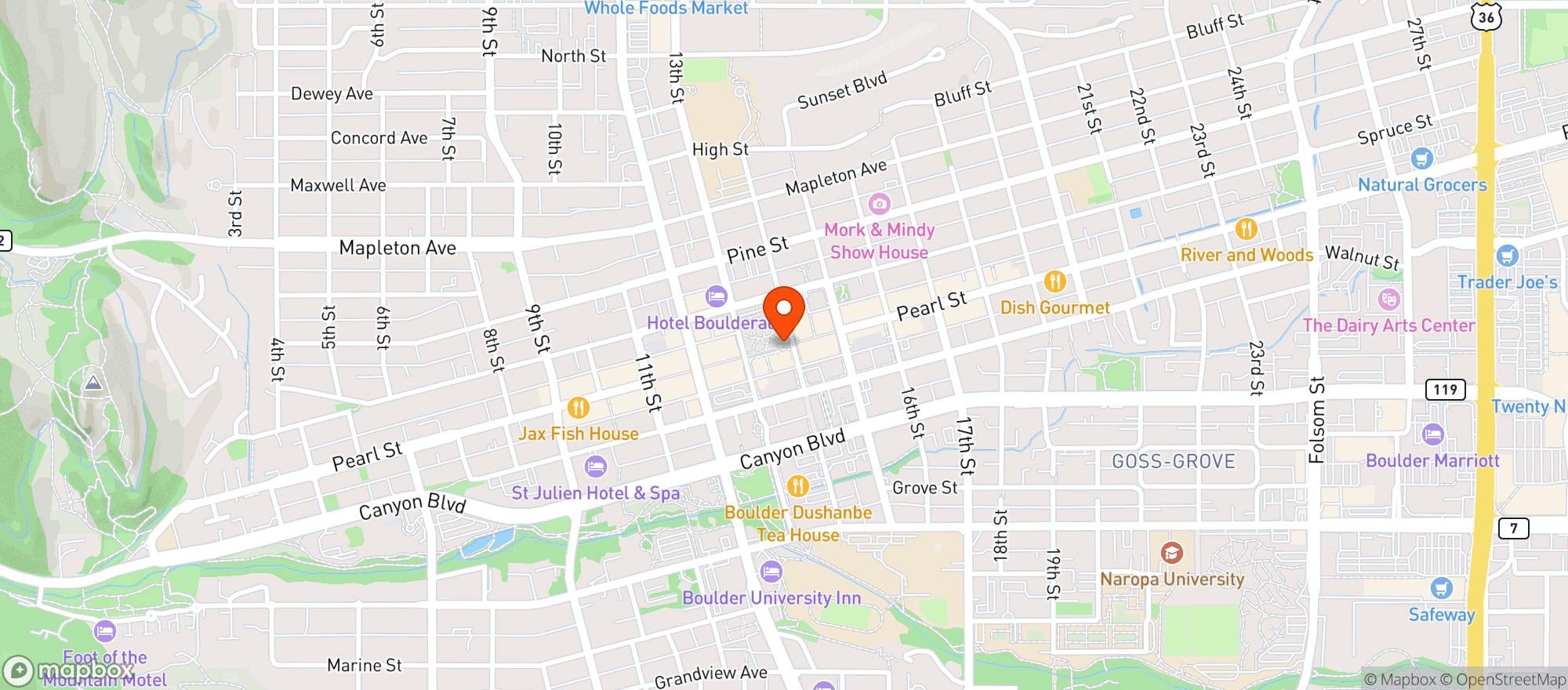Map showing Cheba Hut
