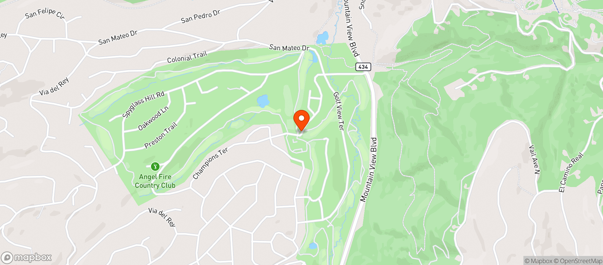Map showing Angel Fire Country Club