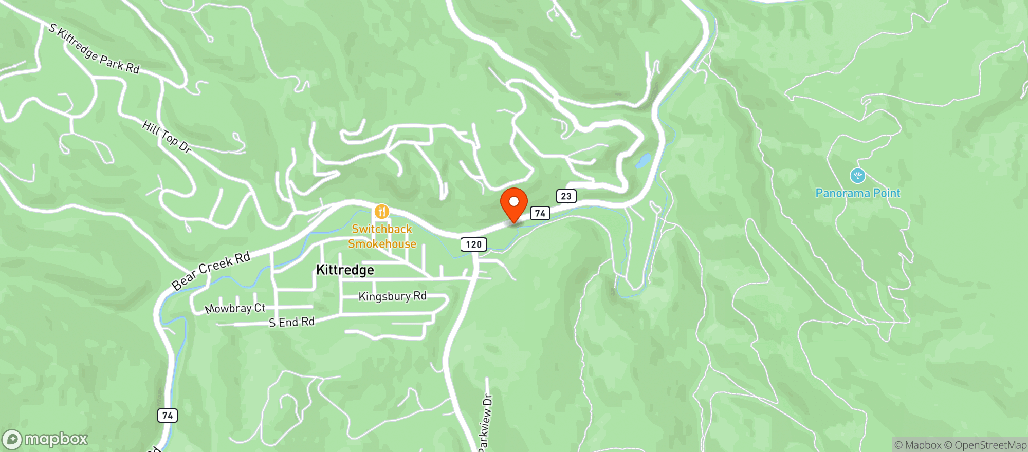 Map showing Blackbird Cafe
