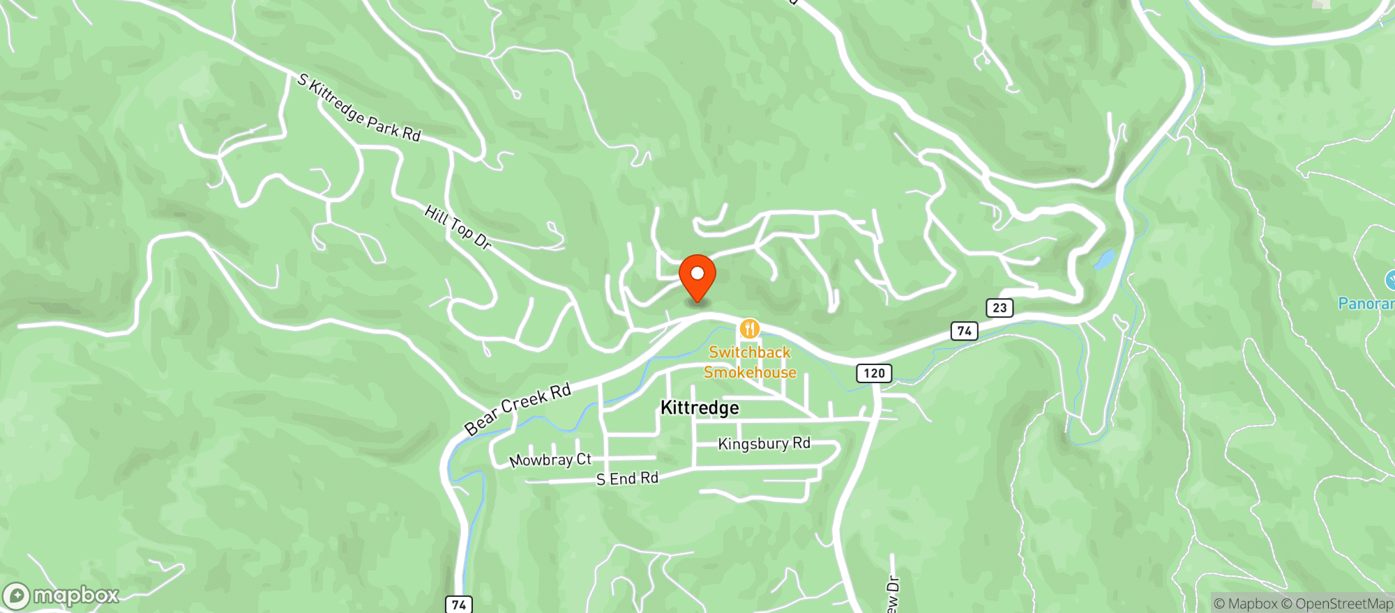 Map showing Piney Wine & Spirit
