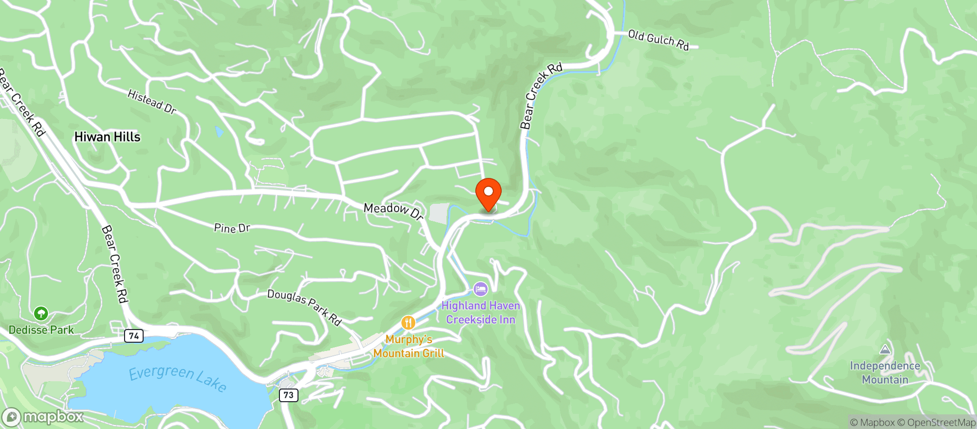 Map showing Mountain Liquor & Wine